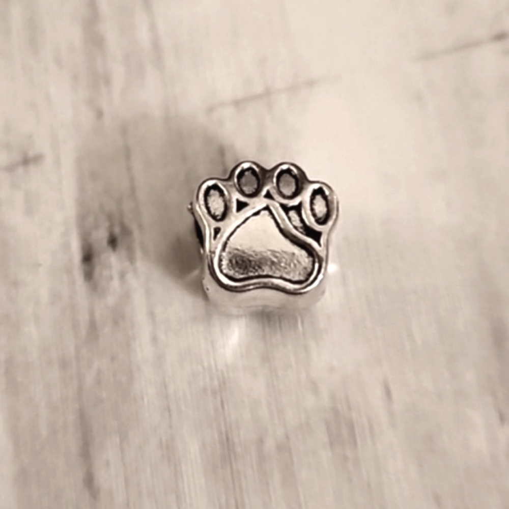 Paw Print Charms Custom Order  Pandora Compatable Post